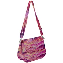 Wave Waves Ocean Sea Saddle Handbag by Ravend