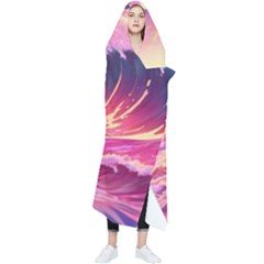 Wave Waves Ocean Sea Wearable Blanket by Ravend