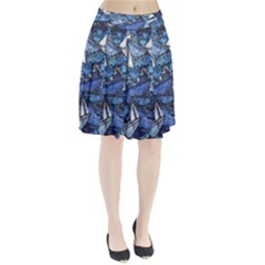 Boat Ship Background Pattern Pleated Skirt by Ravend