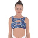 Boat Ship Background Pattern Bandaged Up Bikini Top View1