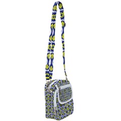 Tiles Panel Decorative Decoration Traditional Pattern Shoulder Strap Belt Bag by Ravend