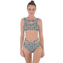 Tiles Panel Decorative Decoration Traditional Pattern Bandaged Up Bikini Set  by Ravend