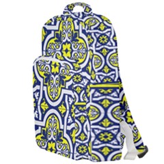 Tiles Panel Decorative Decoration Traditional Pattern Double Compartment Backpack by Ravend