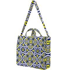 Tiles Panel Decorative Decoration Traditional Pattern Square Shoulder Tote Bag by Ravend