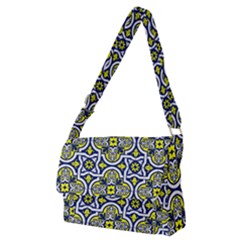 Tiles Panel Decorative Decoration Traditional Pattern Full Print Messenger Bag (m) by Ravend