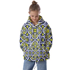 Tiles Panel Decorative Decoration Traditional Pattern Kids  Oversized Hoodie by Ravend