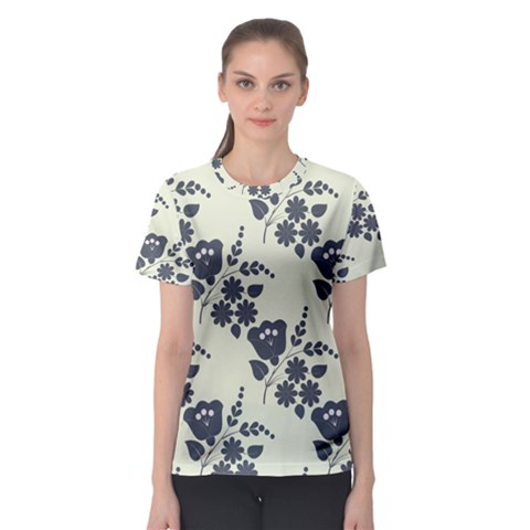 Flower Roses Rose Floral Flora Pattern Vintage Women s Sport Mesh Tee by Ravend