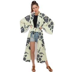 Flower Roses Rose Floral Flora Pattern Vintage Maxi Kimono by Ravend