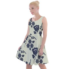 Flower Roses Rose Floral Flora Pattern Vintage Knee Length Skater Dress by Ravend