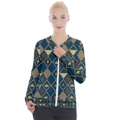 Background Non Seamless Pattern Casual Zip Up Jacket