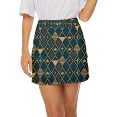 Background Non Seamless Pattern Mini Front Wrap Skirt