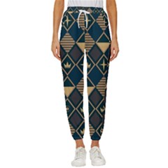 Background Non Seamless Pattern Women s Cropped Drawstring Pants