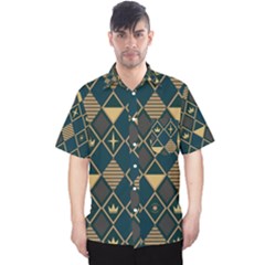 Background Non Seamless Pattern Men s Hawaii Shirt