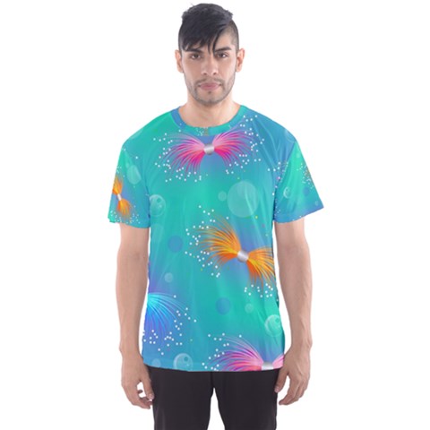 Non Seamless Pattern Blues Bright Men s Sport Mesh Tee by Ravend