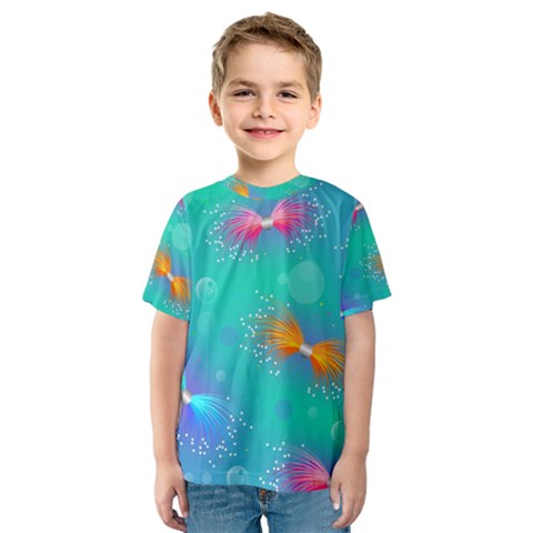 Non Seamless Pattern Blues Bright Kids  Sport Mesh Tee by Ravend