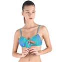 Non Seamless Pattern Blues Bright Tie Up Cut Bikini Top View1