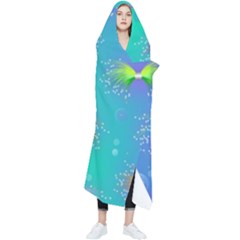 Non Seamless Pattern Blues Bright Wearable Blanket by Ravend