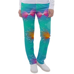 Non Seamless Pattern Blues Bright Women s Casual Pants by Ravend