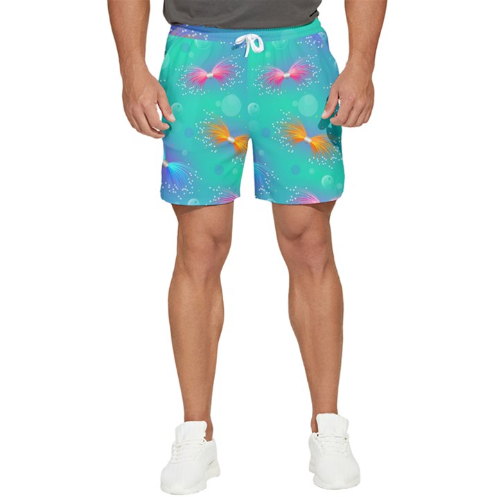 Non Seamless Pattern Blues Bright Men s Runner Shorts