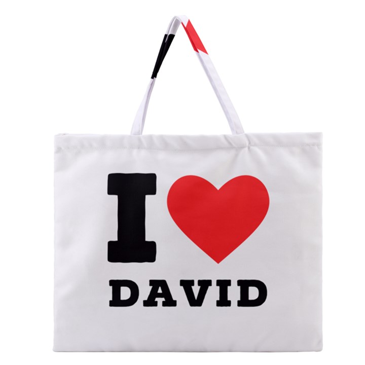 I love david Zipper Large Tote Bag