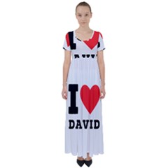 I Love David High Waist Short Sleeve Maxi Dress by ilovewhateva