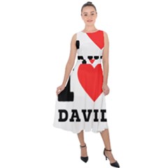 I Love David Midi Tie-back Chiffon Dress by ilovewhateva