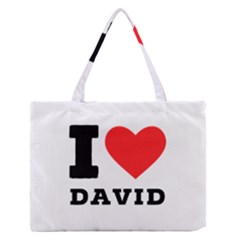 I Love David Zipper Medium Tote Bag by ilovewhateva