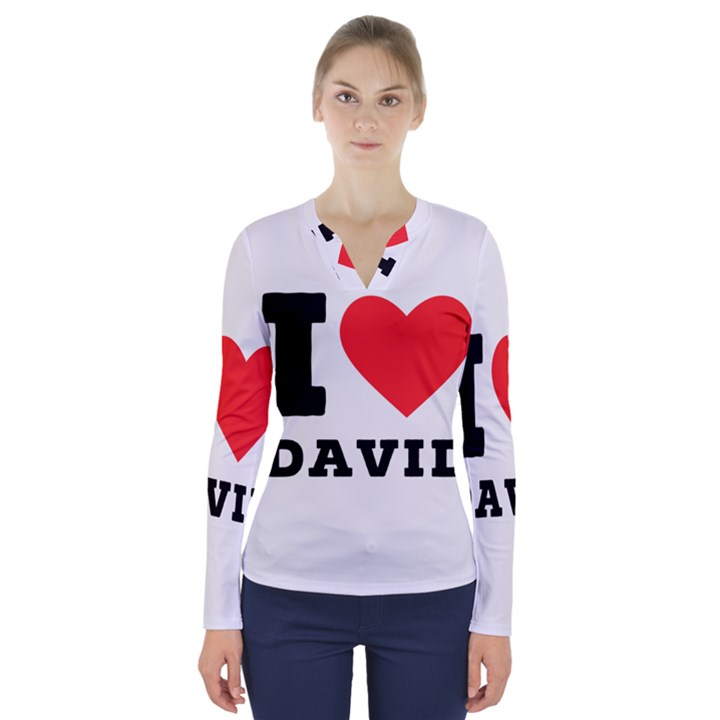 I love david V-Neck Long Sleeve Top