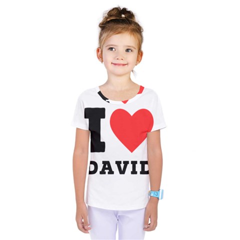 I Love David Kids  One Piece Tee by ilovewhateva