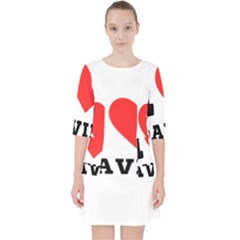 I Love David Quarter Sleeve Pocket Dress by ilovewhateva