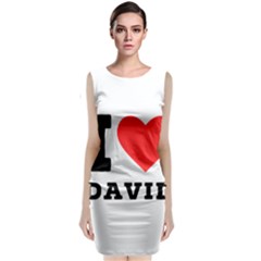 I Love David Sleeveless Velvet Midi Dress by ilovewhateva