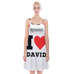 I Love David Spaghetti Strap Velvet Dress by ilovewhateva