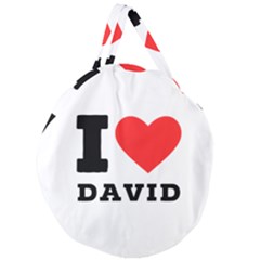 I Love David Giant Round Zipper Tote by ilovewhateva