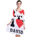 I love david Quarter Sleeve Waist Band Dress View1