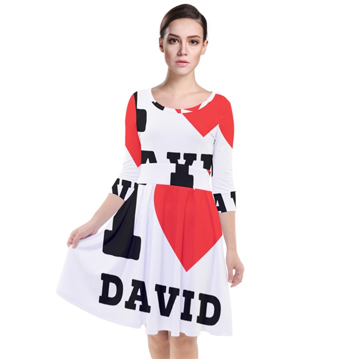 I love david Quarter Sleeve Waist Band Dress