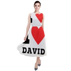 I Love David Round Neck Boho Dress by ilovewhateva