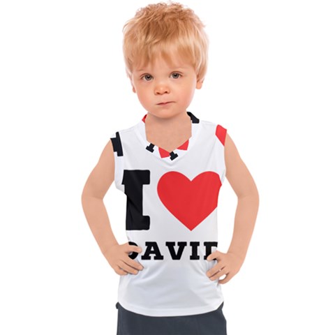 I Love David Kids  Sport Tank Top by ilovewhateva