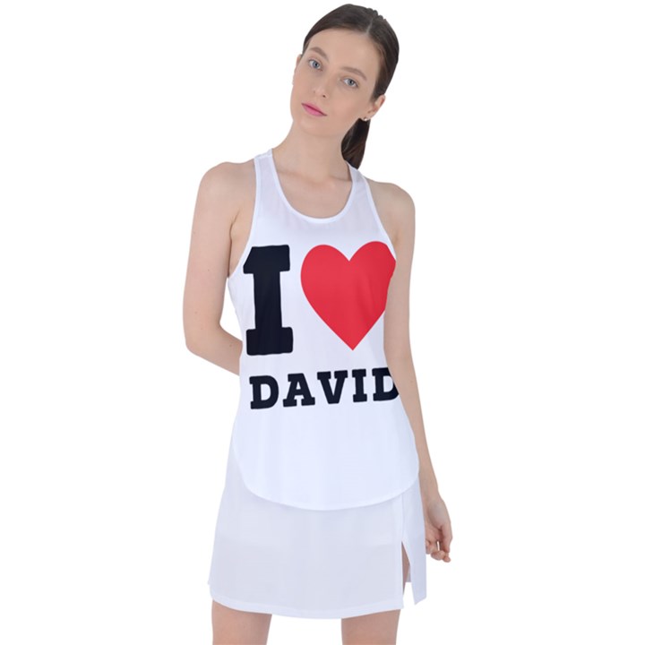 I love david Racer Back Mesh Tank Top