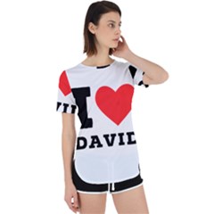 I Love David Perpetual Short Sleeve T-shirt by ilovewhateva