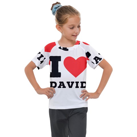 I Love David Kids  Mesh Piece Tee by ilovewhateva