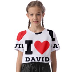 I Love David Kids  Basic Tee by ilovewhateva