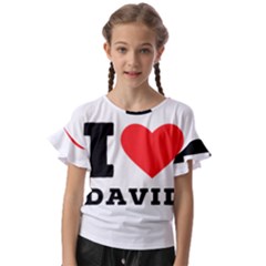 I Love David Kids  Cut Out Flutter Sleeves by ilovewhateva