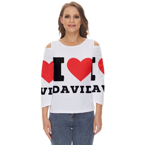 I Love David Cut Out Wide Sleeve Top by ilovewhateva