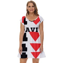 I Love David Short Sleeve Tiered Mini Dress by ilovewhateva