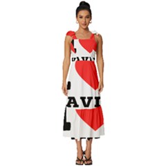 I Love David Tie-strap Tiered Midi Chiffon Dress by ilovewhateva