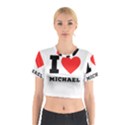 I love michael Cotton Crop Top View1