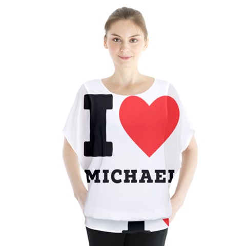 I Love Michael Batwing Chiffon Blouse by ilovewhateva