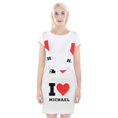 I Love Michael Braces Suspender Skirt by ilovewhateva