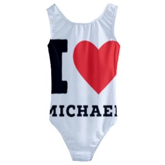 I Love Michael Kids  Cut-out Back One Piece Swimsuit by ilovewhateva