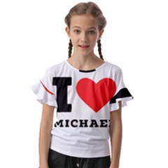 I Love Michael Kids  Cut Out Flutter Sleeves by ilovewhateva